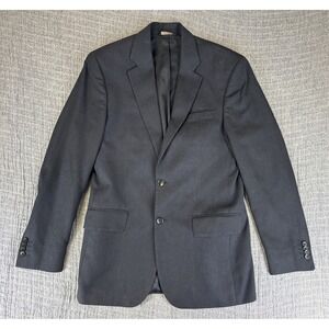 Banana Republic Men's Blazer 38R Black Poly Viscose Blend Sport Coat Two Button